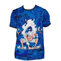 Camiseta One Piece Monkey D Luffy Nika Anime Estampada Top