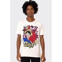 Camiseta One Piece Monkey D. Luffy Punch Off White Original Oficial Moda Geek Otaku Anime Presente