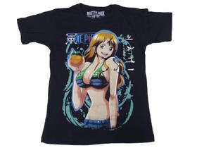 Camiseta One Piece nami Preta Anime Shonen Ação MR1324 RCH