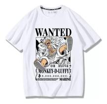 Camiseta One Piece Wanted Nika Luffy Gear 5 Estampa Anime Exclusiva Camiseta One Piece Wanted Nika Luffy Gear 5 Estampa Anime Exclusiva