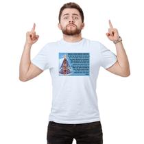 Camiseta Oração Nossa Senhora De Aparecida Camisa Personalizada Blusa Adulto Algodão com Poliéster