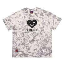 Camiseta Orange Heart Oversized - Tie-dye