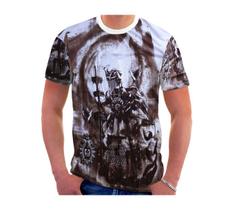 Camiseta Orixá Oxalá Estampa Unissex Malha Mista