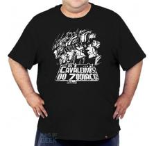 Camiseta Os Cavaleiros Do Zodíaco Plus Size Anime Clássico