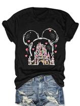 Camiseta OUMASK Magical Kingdom para mulheres com estampa de castelo