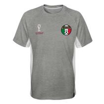 Camiseta Outerstuff FIFA World Cup com Painéis e Mangas Raglan Cinza Camiseta Outerstuff FIFA World Cup com Painéis e Mangas Raglan Cinza