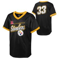 Camiseta Outerstuff NFL Infantil Pittsburgh Steelers Mesh Decote V Camiseta Outerstuff NFL Infantil Pittsburgh Steelers Mesh Decote V