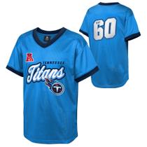 Camiseta Outerstuff Tennessee Titans Juvenil de Malla Cuello en V Azul Marino Camiseta Outerstuff Tennessee Titans Juvenil de Malla Cuello en V Azul Marino