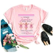 Camiseta outubro rosa blusa mês de combate ao cancer de mama - VIDAPE