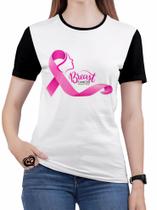 Camiseta Outubro Rosa Feminina blusa Cabelo