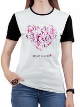Camiseta Outubro Rosa Feminina blusa Coração