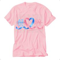 Camiseta outubro rosa novembro azul mês prevenção ao cancer - VIDAPE
