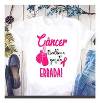 Camiseta Outubro Rosa Unissex Blusa Campanha Luta Contra O Câncer Rosa ou Branca