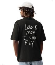 Camiseta Over Travis Scott Look Mom I Can Fly Streetwear