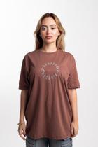 Camiseta Overcome Gothic Circle Marrom Camiseta Overcome Gothic Circle Marrom