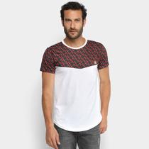 Camiseta Overcore Faixa Rosas Masculina