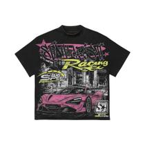 Camiseta Oversize De Algodão Y2K Para Homens Com Gráficos Vintage De Corrida, Manga Curta De Verão, Camiseta Oversize De Algodão Y2K Para Homens Com Gráficos Vintage De Corrida, Manga Curta De Verão,