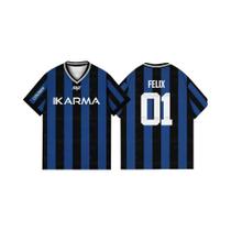 Camiseta Oversize De Manga Curta Kpop Stay Karma Album Para Fãs - Felix, Bangchan, Hyunjin -