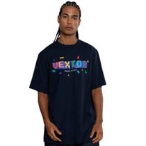 Camiseta Oversize Vextor Tetris Manga Curta Masculina Cor:AzulTamanho:XG