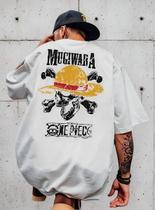 Camiseta Oversized 100% Algodão Estampada One Piece Mugiwara