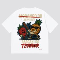 Camiseta Oversized Abacaxi do Terror Branca - Estilo Moderno e Conforto