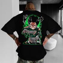 Camiseta Oversized Academia Treino Rock Lee Portões Algodão