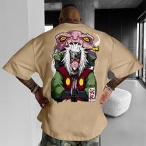 Camiseta Oversized Algodão Naruto Mestre Jiraya Academia Gym