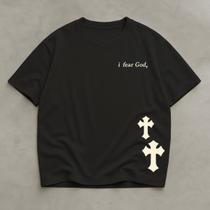 Camiseta Oversized Basica Academia Streetwear God Minimalist