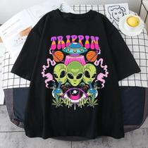 Camiseta Oversized Básica Algodão Alienigena Moda Unissex Camiseta Oversized Básica Algodão Alienigena Moda Unissex