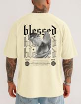 Camiseta Oversized Basica Estampa Moderna Tecido Confortável