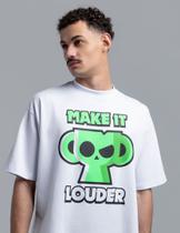 Camiseta Oversized Branca Loud X Brawl Stars Tamanho:PPCor:Branca