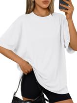 Camiseta Oversized Branca Manga Curta Trendy Queen M Camiseta Oversized Branca Manga Curta Trendy Queen M