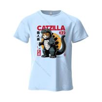 Camiseta Oversized Catzilla Com Estampa Divertida 100% Algodão Para Homens E Mulheres - Top
