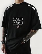 Camiseta Oversized Chicago Masculina Despojada Estilosa Top Camiseta Oversized Chicago Masculina Despojada Estilosa Top