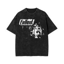 Camiseta Oversized De Algodão Estampada Estilo Streetwear Hip Hop Para Homens E Mulheres - Camiseta
