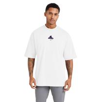 Camiseta Oversized de Algodão para Academia e Esportes, Estilo Masculino Streetwear Tatic