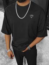 Camiseta Oversized Diamante Street Styles Larga Diamond - MARAVS