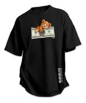 Camiseta Oversized Estampada Bear Dolar De Algodão Casual