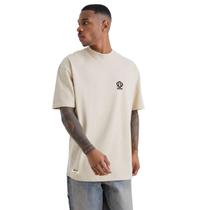 Camiseta Oversized Fantasma Gola Alta Marfim