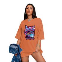 Camiseta Oversized Feminina Bratz World Tour Vintage