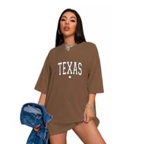 Camiseta Oversized Feminina Camisa 100% Algodão Over Academia