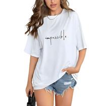 Camiseta Oversized Feminina Camisa 100% Algodão Over