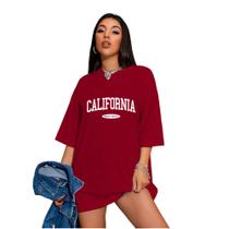 Camiseta Oversized Feminina Streetwear California - FSL.CONF