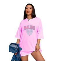 Camiseta Oversized Feminina Streetwear Malibu