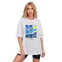 Camiseta Oversized Fun Estrelado Moda Casual Unissex Camiseta Oversized Fun Estrelado Moda Casual Unissex