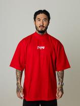 Camiseta Oversized Gola Alta Embroidery