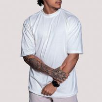 Camiseta Oversized Gola Alta Larga Basic Lisa Streetwear Masculina