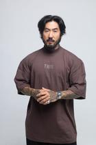 Camiseta Oversized Gola Alta Strass Premium