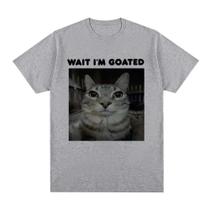 Camiseta Oversized Hip Hop Vintage Com Meme De Gato Para Homens E Mulheres, Moda Casual De Rua