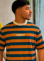 Camiseta Oversized Listrada - Lemon